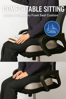 Almofada de assento em espuma viscoelástica (1 unidade) - Suporte ergonômico 3D | pPoliéster lavável, item essencial para carro/escritório e decoração de casa